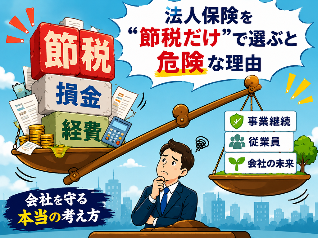 法人保険を“節税だけ”で選ぶと危険な理由。会社を守る本当の考え方とは
