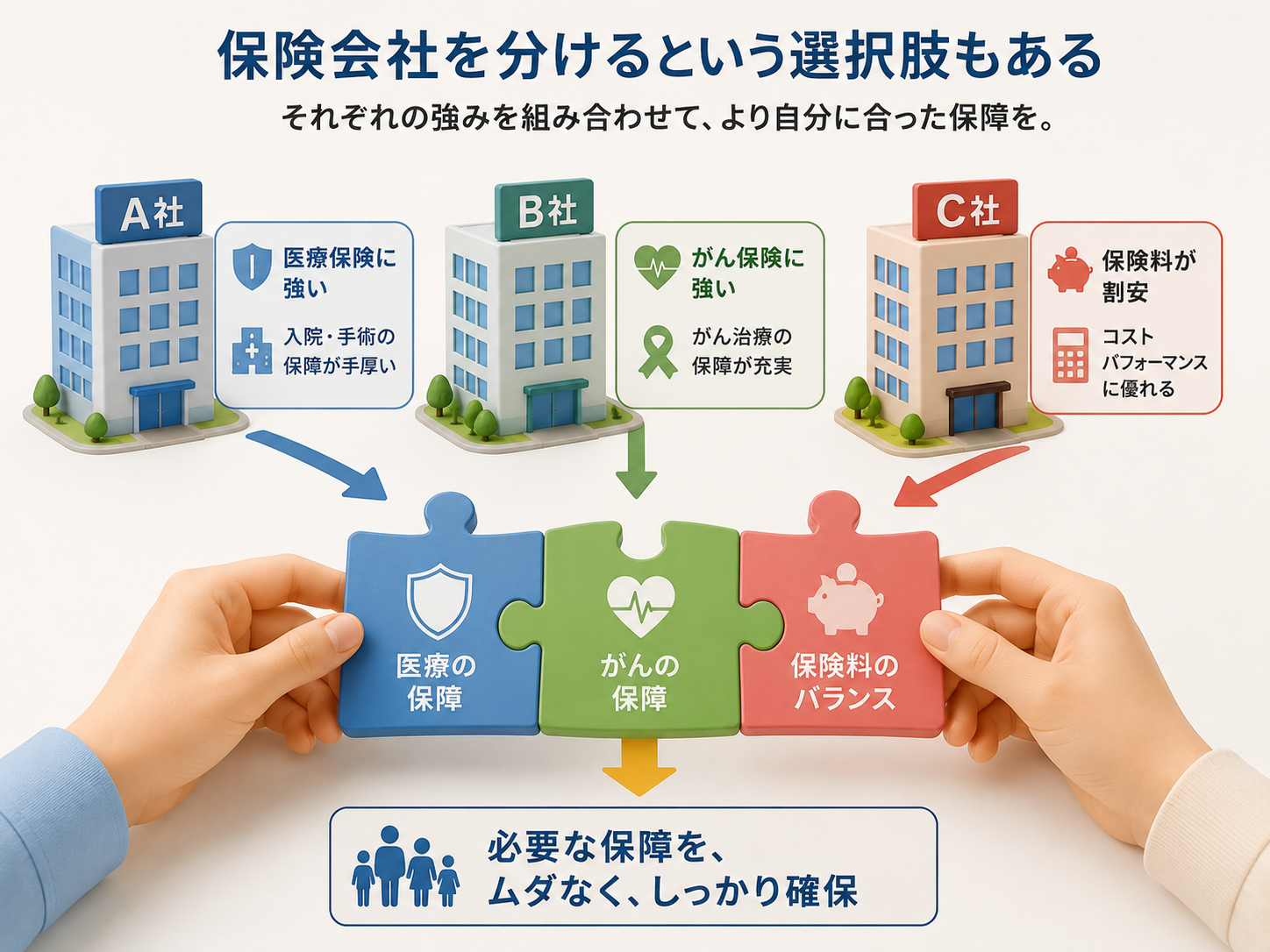 保険会社を分けるメリット
