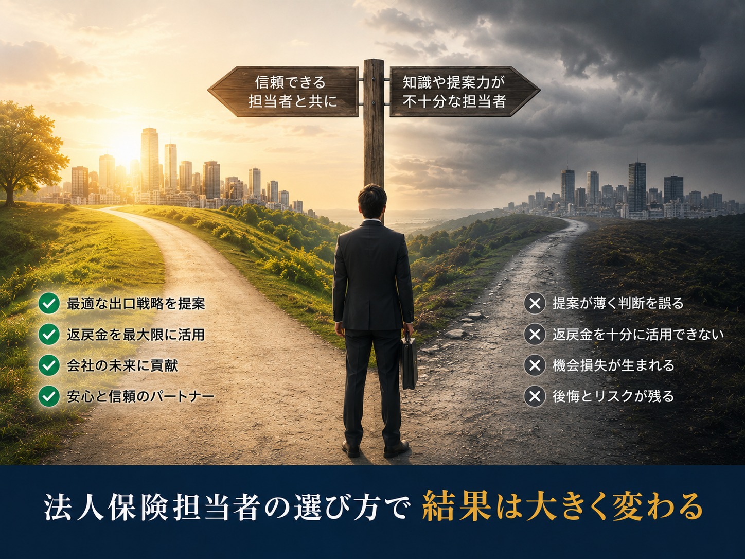 法人保険担当者の選び方で結果は大きく変わる
