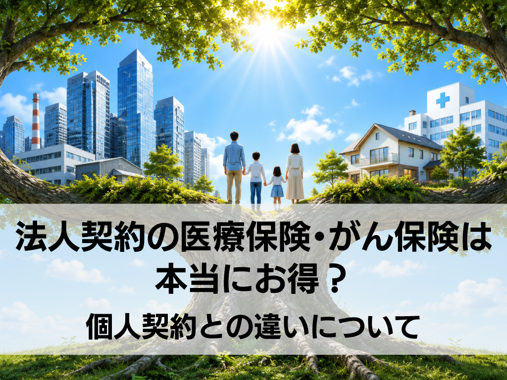法人契約の医療保険・がん保険は本当にお得?個人契約との違いについて